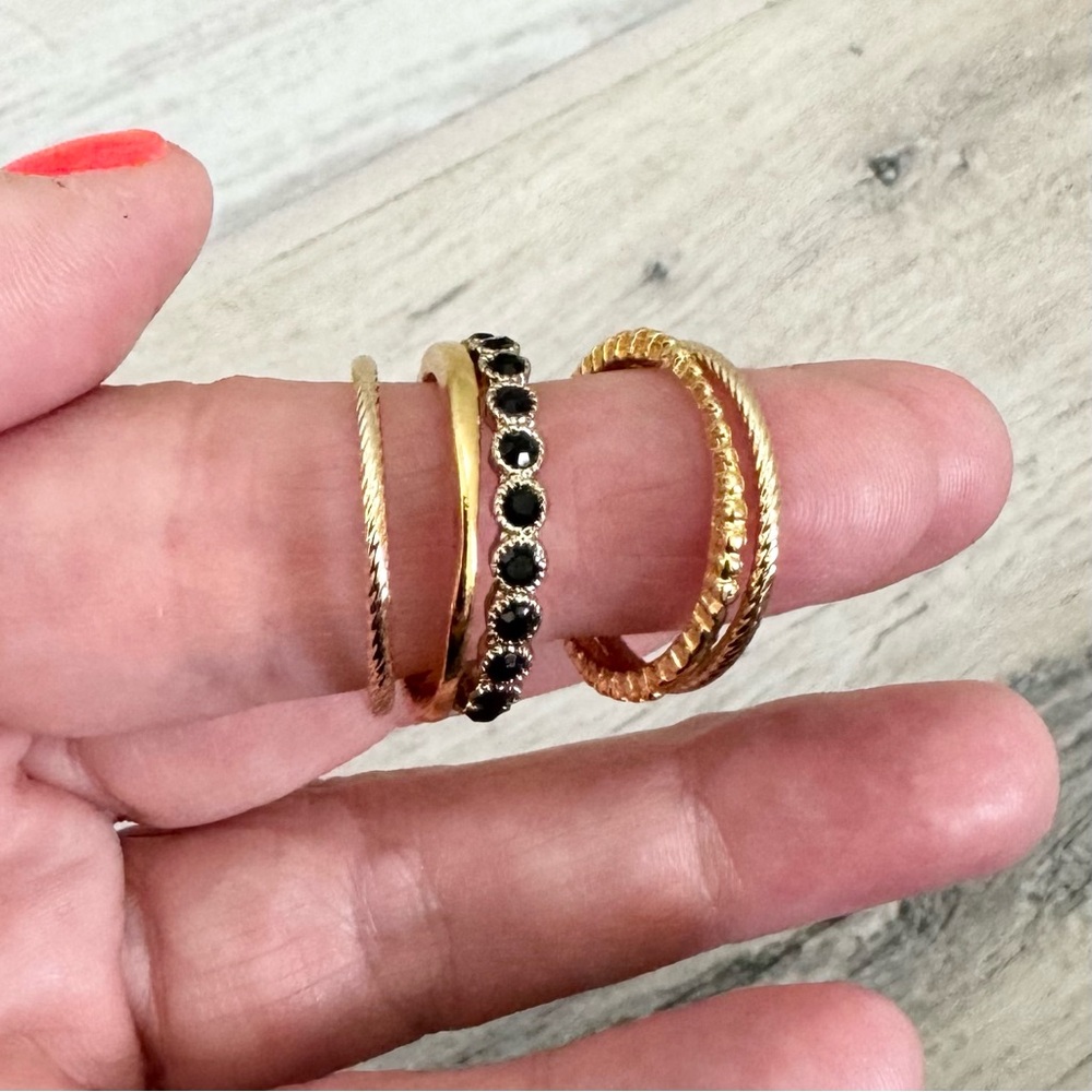 Gold Stackable Rings - Picture 4 of 6